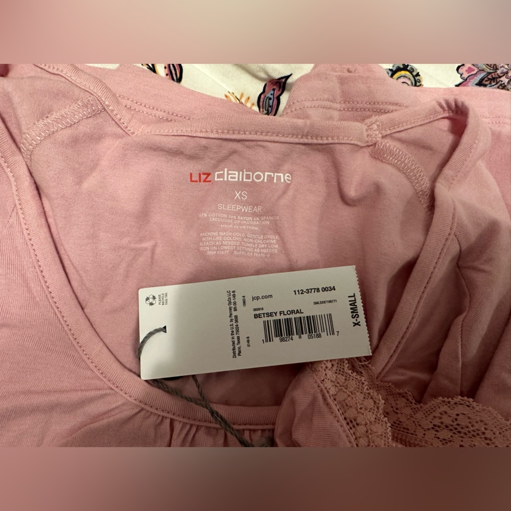 Liz Claiborne Dusty Rose Sleep Set - XS - Picture 3 of 8